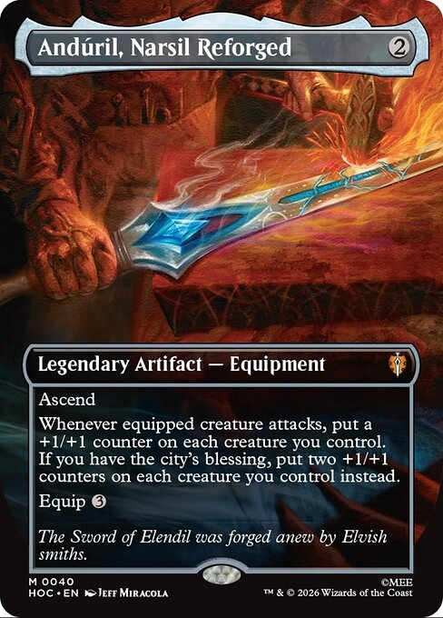 MTG Andúril, Narsil Reforged HOC 040 Regular Foil