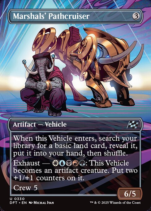 MTG Marshals' Pathcruiser DFT 330 Borderless Revved Up Nonfoil