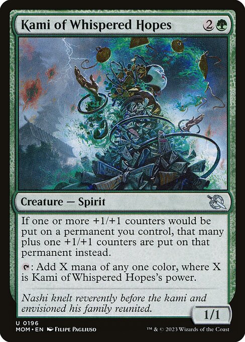 MTG Kami of Whispered Hopes MOM 196 Regular Foil