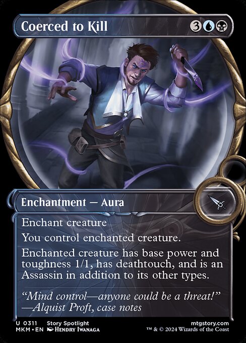 MTG Coerced to Kill MKM 311 Showcase Magnified Nonfoil
