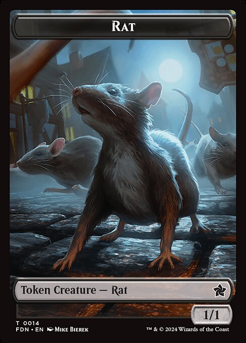 MTG Rat Token FDN 014 Token Nonfoil