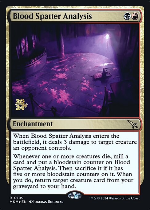 MTG Blood Spatter Analysis PMKM 189s Prerelease Foil
