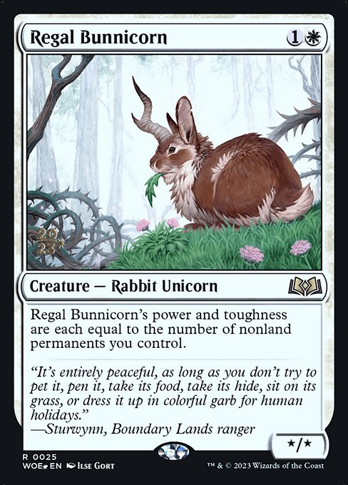 MTG Regal Bunnicorn PWOE 025s Prerelease Foil