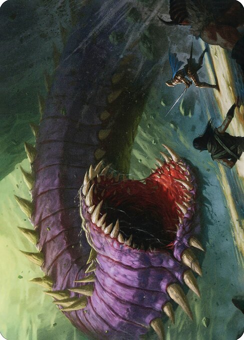 MTG Purple Worm AAFR 003 Art Card