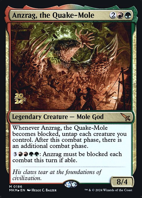 MTG Anzrag, the Quake-Mole PMKM 186s Prerelease Foil