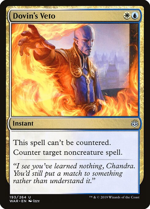 MTG Dovin's Veto WAR 193 Standard Nonfoil front