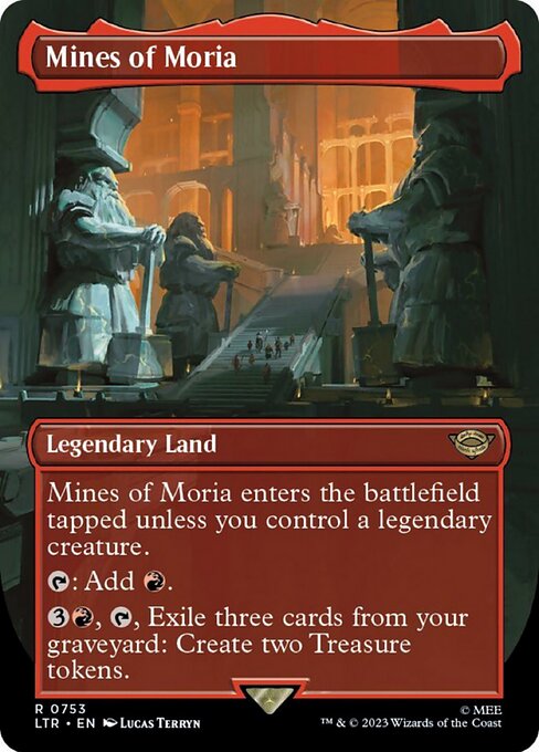 MTG Mines of Moria LTR 753 Borderless Surge Foil