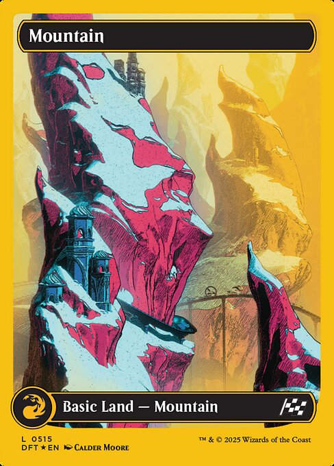 MTG Mountain DFT 515 Full-Art Panorama Basic Land First-Place Foil