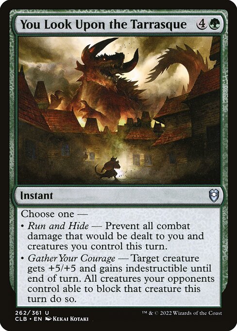 MTG You Look Upon the Tarrasque CLB 262 Regular Nonfoil