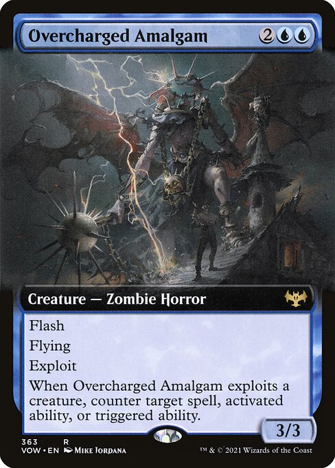 MTG Overcharged Amalgam VOW 363 Extended Art Nonfoil front