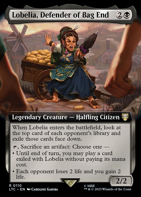 MTG Lobelia, Defender of Bag End LTC 110 Extended Art Nonfoil