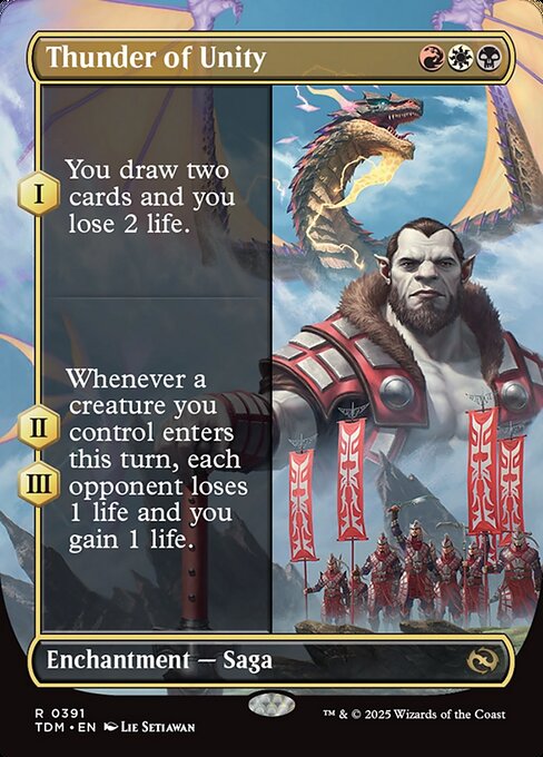 MTG Thunder of Unity TDM 391 Borderless Nonfoil