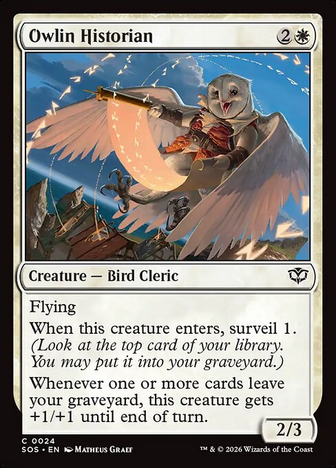 MTG Owlin Historian SOS 024 Regular Nonfoil