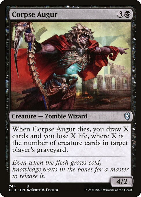 MTG Corpse Augur CLB 744 Commander Deck Nonfoil
