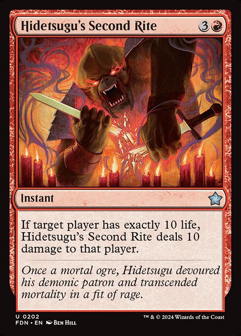 MTG Hidetsugu's Second Rite FDN 202 Regular Nonfoil