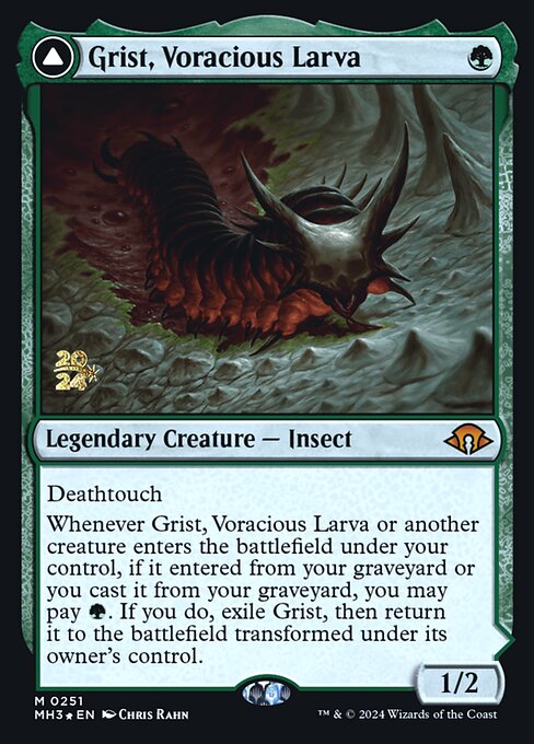 MTG Grist, Voracious Larva // Grist, the Plague Swarm PMH3 251s Prerelease Foil