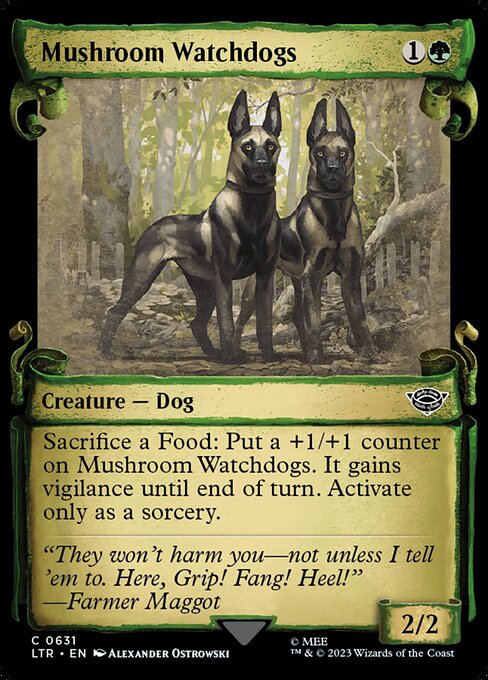 MTG Mushroom Watchdogs LTR 631 Showcase Scrolls of Middle-earth Silver Foil