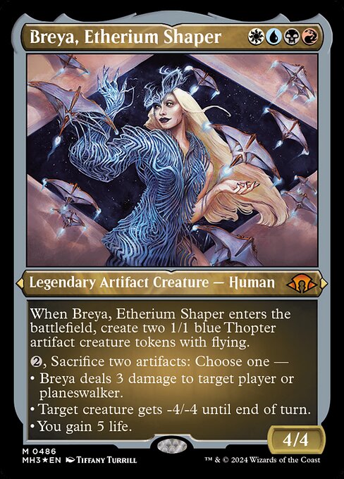 MTG Breya, Etherium Shaper MH3 486 Foil Etched Etched