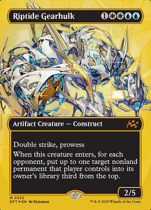 MTG Riptide Gearhulk DFT 552 Borderless Graffiti Giant First-Place Foil