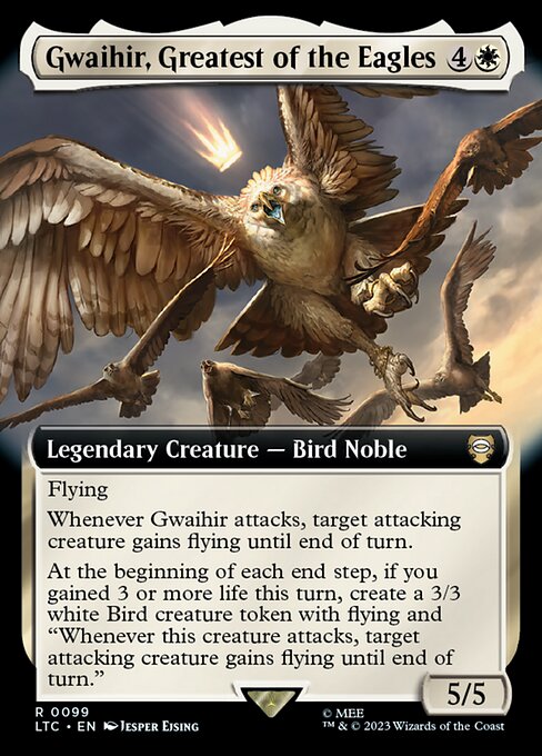 MTG Gwaihir, Greatest of the Eagles LTC 099 Extended Art Nonfoil