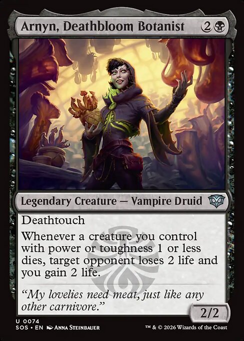 MTG Arnyn, Deathbloom Botanist SOS 074 Regular Foil