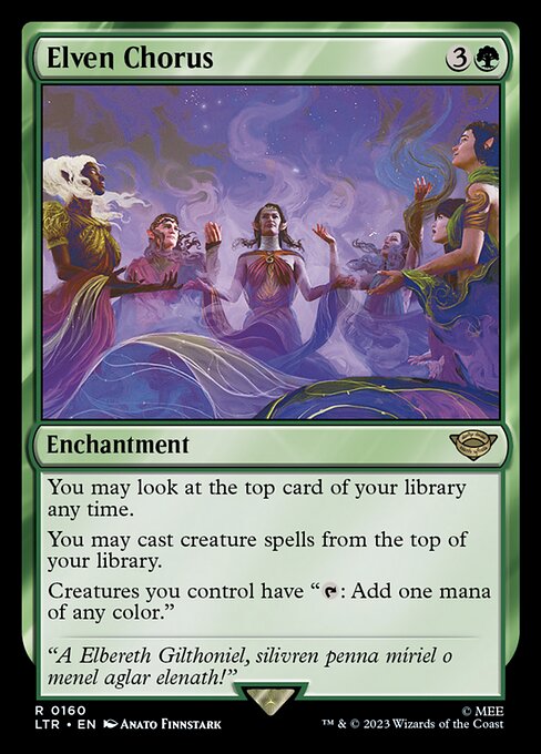 MTG Elven Chorus LTR 160 Regular Foil