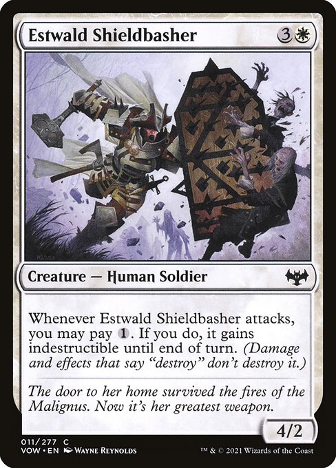 MTG Estwald Shieldbasher VOW 011 Standard Nonfoil front