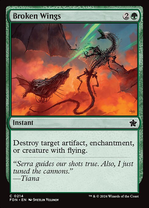 MTG Broken Wings FDN 214 Regular Nonfoil