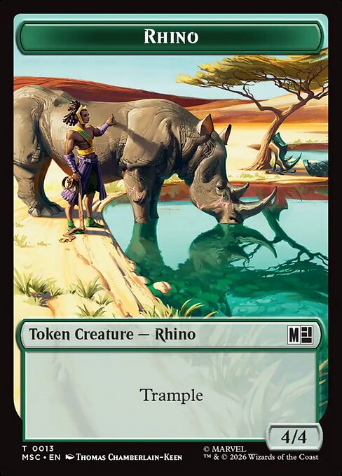 MTG Rhino Token MSC 013 Token Nonfoil