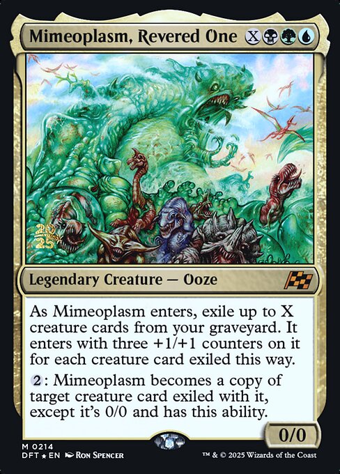 MTG Mimeoplasm, Revered One PDFT 214s Prerelease Foil