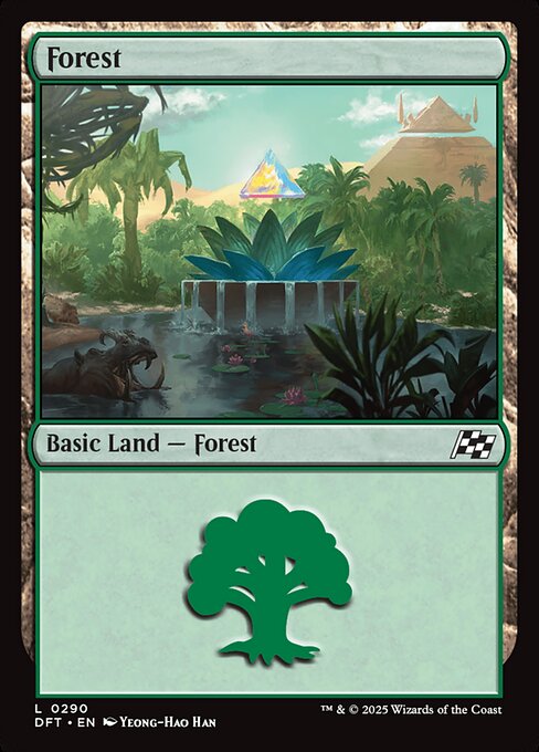 MTG Forest DFT 290 Regular Basic Land Nonfoil