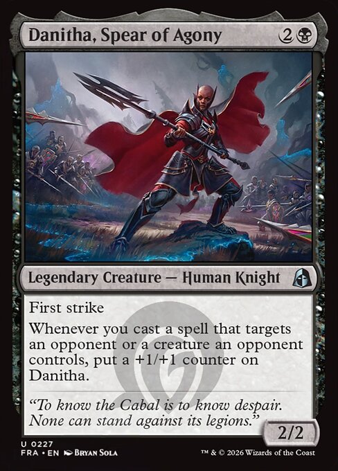 MTG Danitha, Spear of Agony FRA 227 Standard Nonfoil front