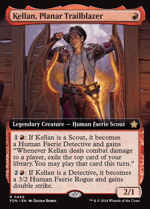 MTG Kellan, Planar Trailblazer FDN 466 Extended Art Foil