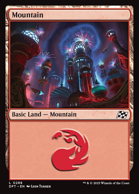 MTG Mountain DFT 288 Regular Basic Land Foil