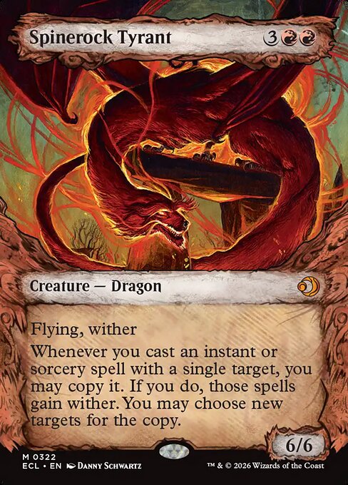 MTG Spinerock Tyrant ECL 322 Borderless Foil