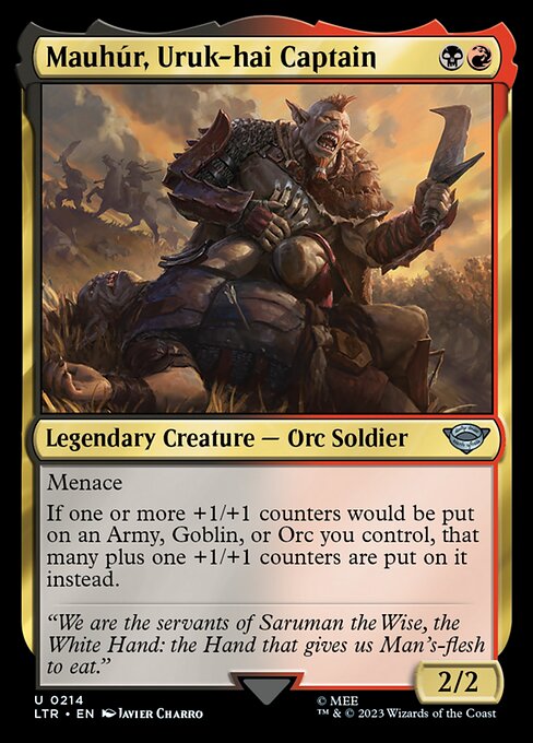 MTG Mauhúr, Uruk-hai Captain LTR 214 Regular Nonfoil