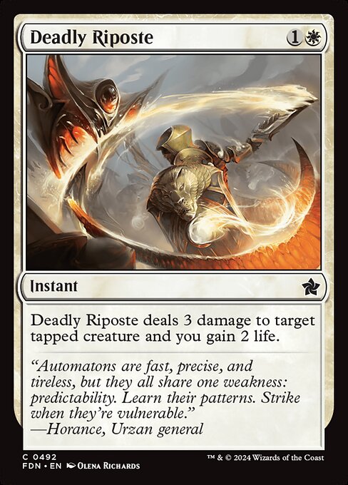 MTG Deadly Riposte FDN 492 Beginner Box Nonfoil