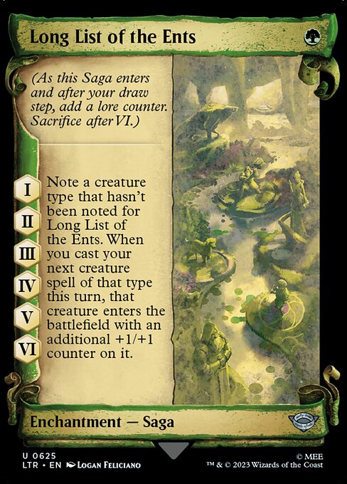 MTG Long List of the Ents LTR 625 Showcase Scrolls of Middle-earth Nonfoil