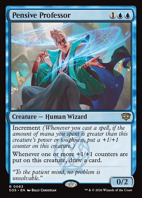 MTG Pensive Professor SOS 063 Regular Nonfoil