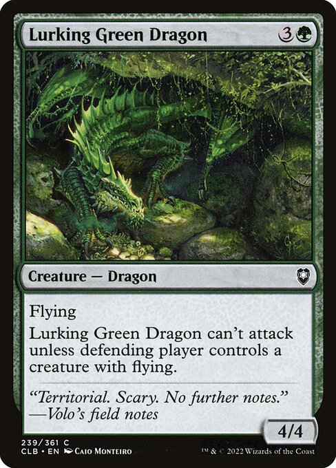 MTG Lurking Green Dragon CLB 239 Regular Nonfoil