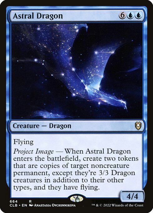 MTG Astral Dragon CLB 664 Commander Deck Nonfoil