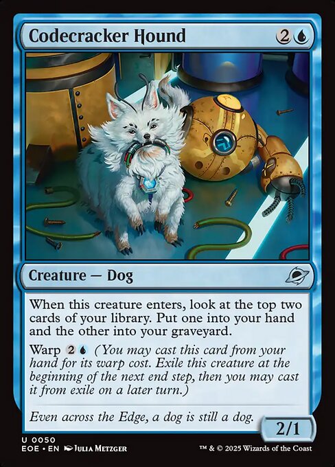 MTG Codecracker Hound EOE 050 Regular Foil