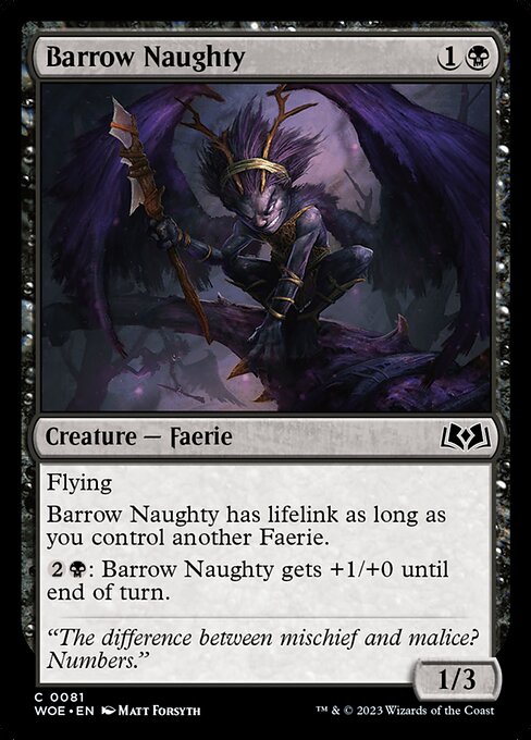 MTG Barrow Naughty WOE 081 Regular Nonfoil