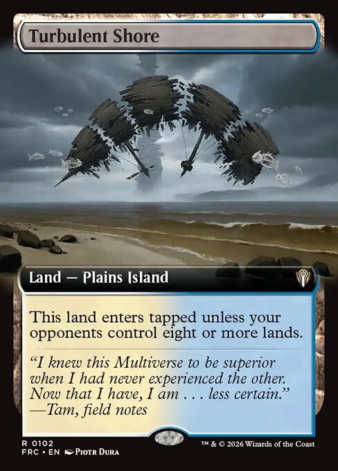 MTG Turbulent Shore FRC 102 Extended Art Nonfoil front