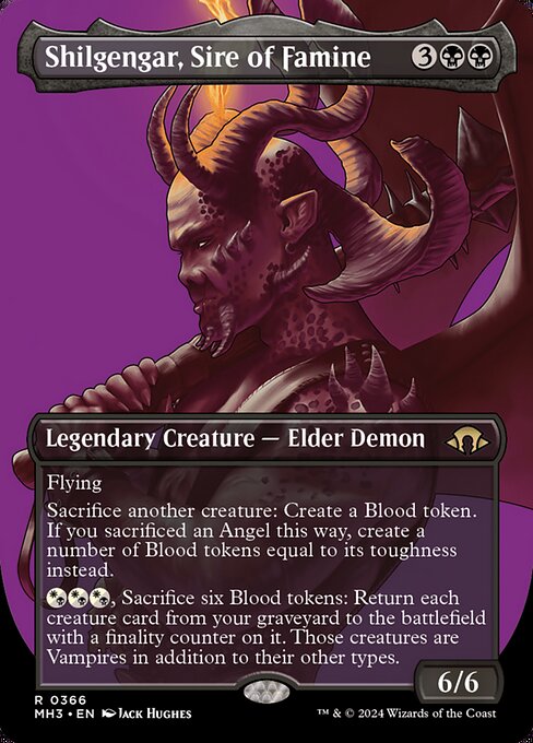 MTG Shilgengar, Sire of Famine MH3 366 Borderless Profile Nonfoil