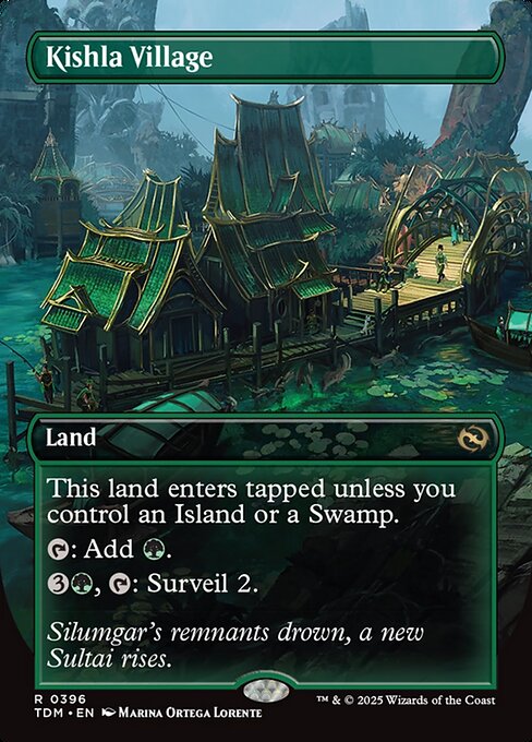 MTG Kishla Village TDM 396 Borderless Nonfoil