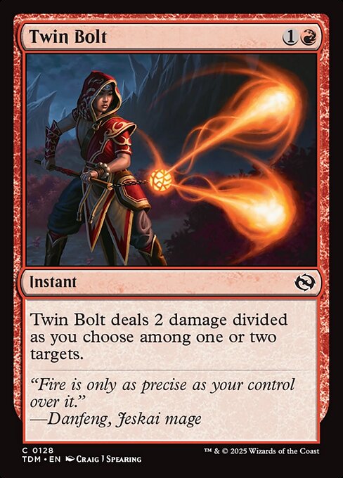 MTG Twin Bolt TDM 128 Regular Foil