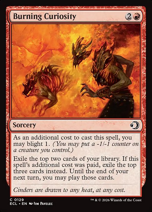 MTG Burning Curiosity ECL 129 Regular Foil
