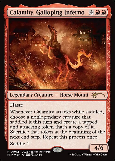 MTG Calamity, Galloping Inferno PL26 004 Year of the Horse Promo Foil