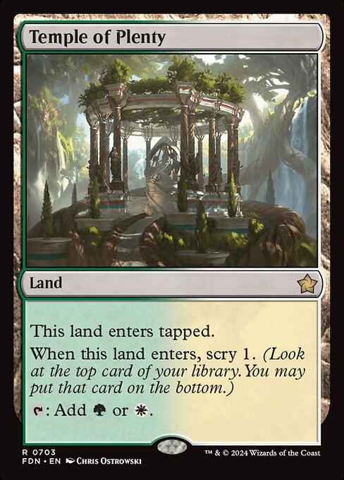 MTG Temple of Plenty FDN 703 Starter Collection Nonfoil